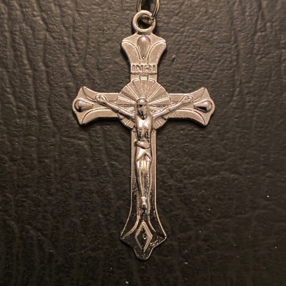 Pearl Rosary Silver NEW - Picture 3 of 7